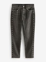 Black Rivet Straight Leg Jeans - Image 5 of 7