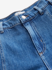 Dark Wash Premium Pleated Palazzo Wide Leg 100% Cotton Jeans - Image 7 of 7