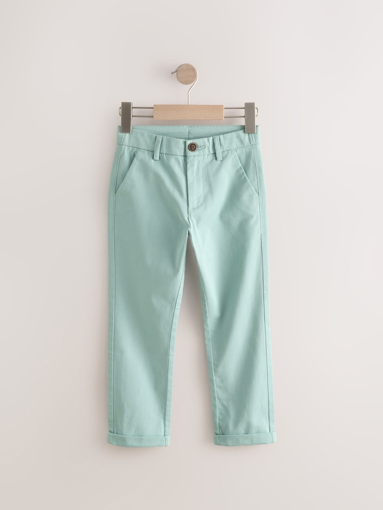 Light Mineral Green Regular Fit Stretch Chino Trousers (3-17yrs) - Image 1 of 5