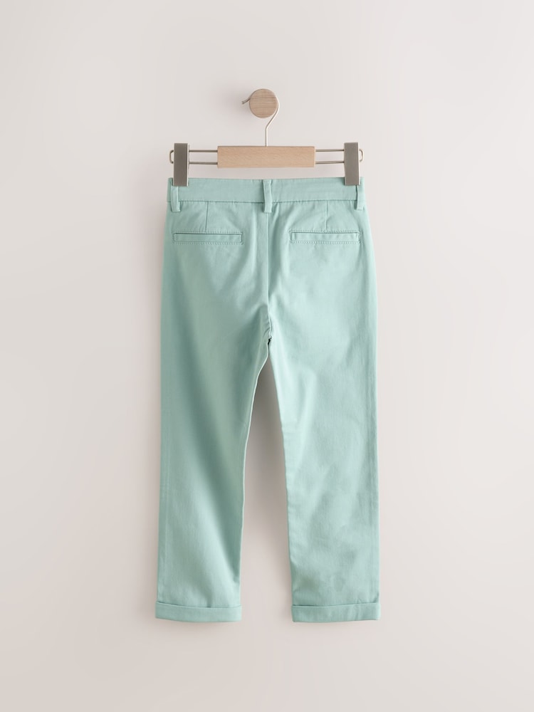 Light Mineral Green Regular Fit Stretch Chino Trousers (3-17yrs) - Image 2 of 5
