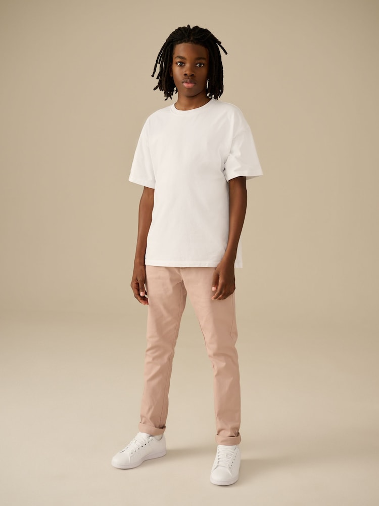 Blush Skinny Fit Stretch Chino Trousers (3-17yrs) - Image 2 of 8