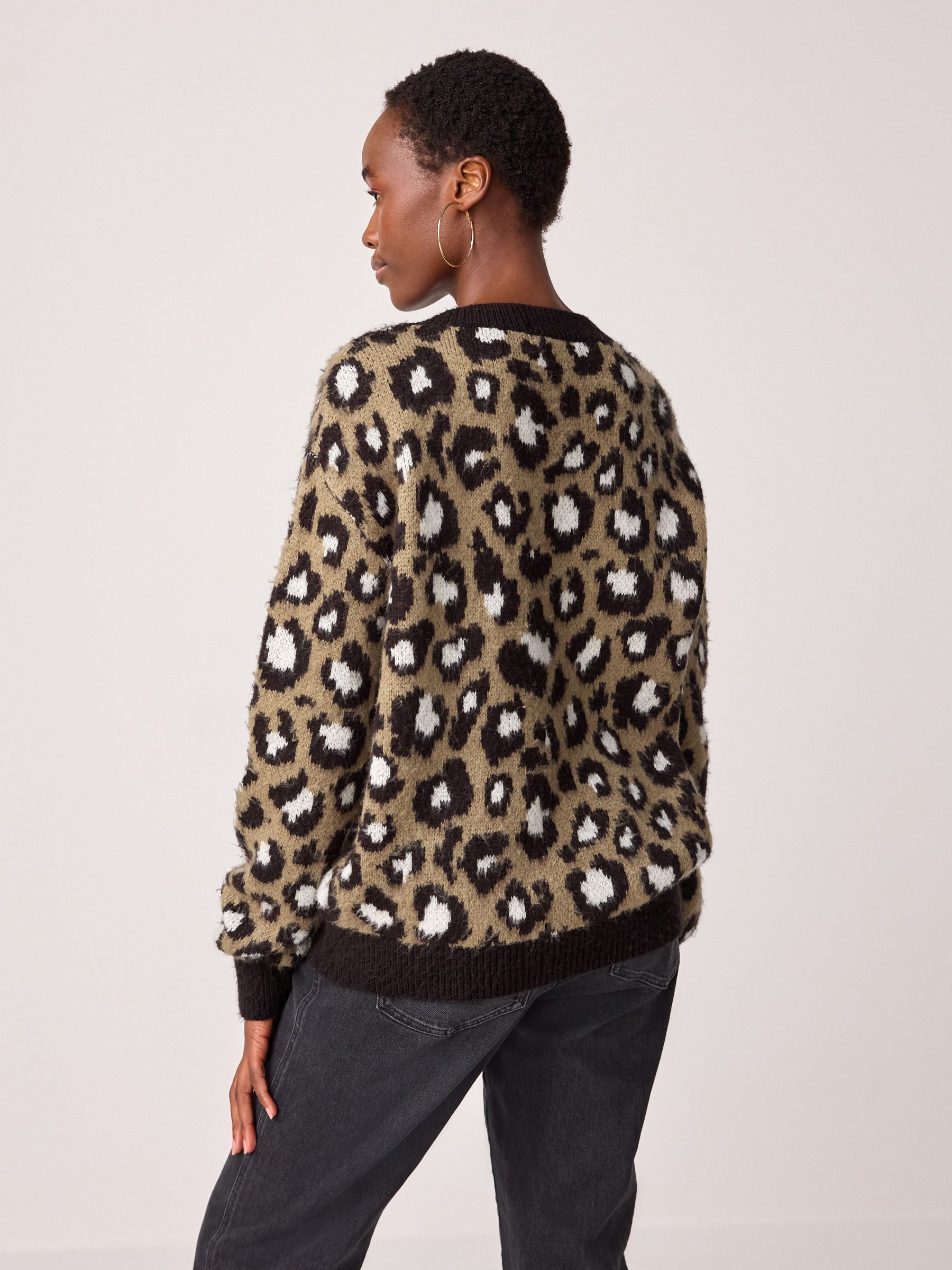 Topshop leopard print cardigan sale