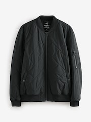 Black Diamond Quilted Bomber Jacket - Image 7 of 12