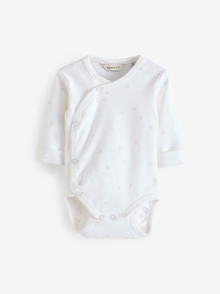 White Baby Star And G Printed Bodysuit - Image 1 of 1