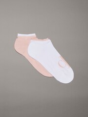 Calvin Klein Pink Womens Sneaker Socks 2 Pack - Image 1 of 1