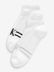 Calvin Klein White Womens Sneaker Socks 2 Pack - Image 1 of 3