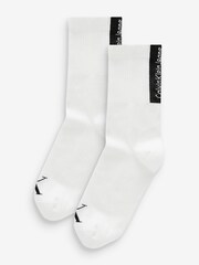 Calvin Klein White Mens Socks 2 Pack - Image 1 of 2