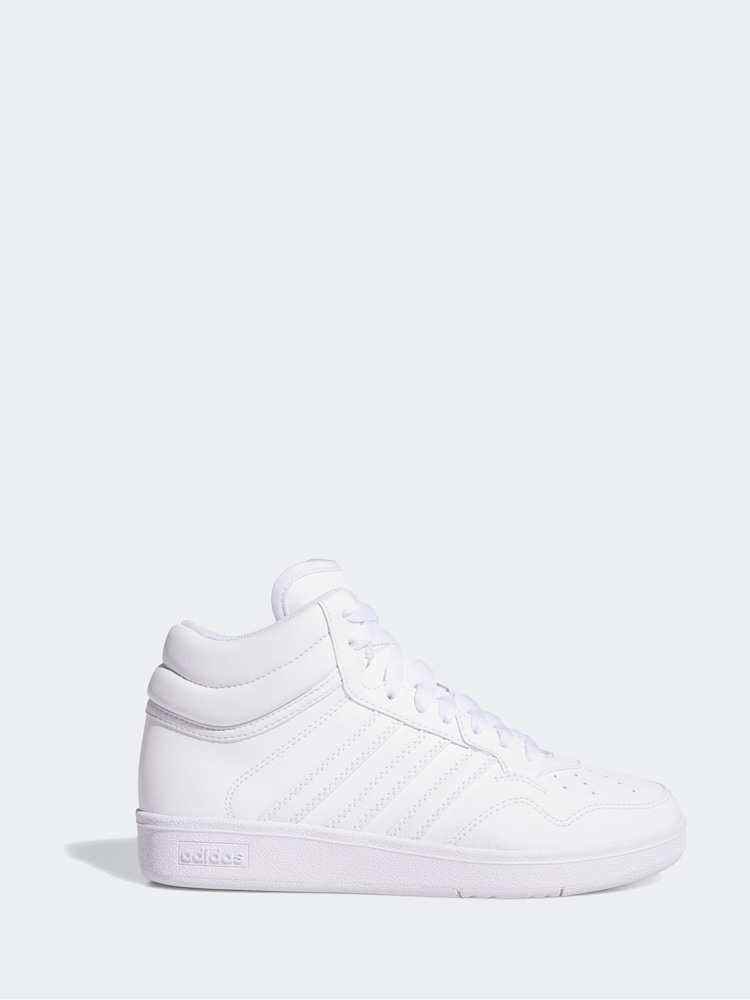 adidas Ivory White Hoops Mid Trainers - Image 1 of 10