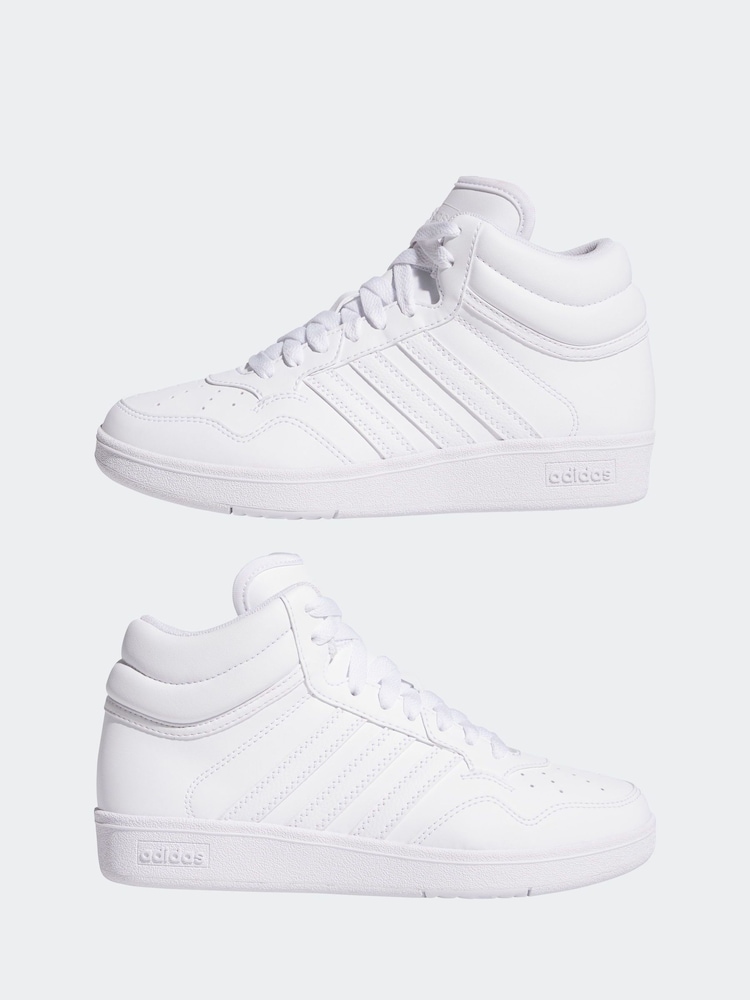 adidas Ivory White Hoops Mid Trainers - Image 6 of 10