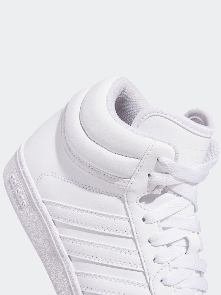 adidas Ivory White Hoops Mid Trainers - Image 9 of 10