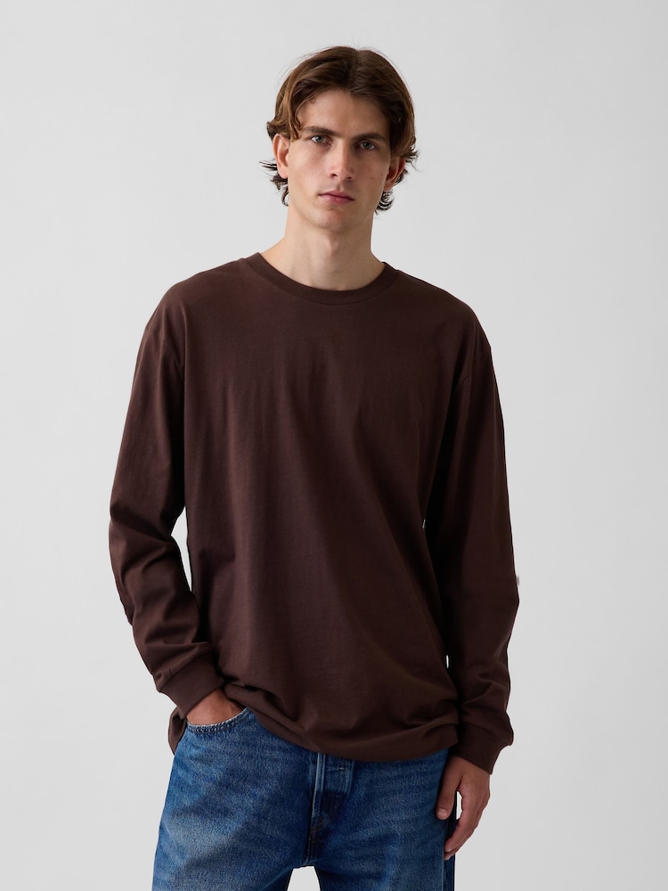 Gap Brown Long Sleeve T-Shirt - Image 1 of 4