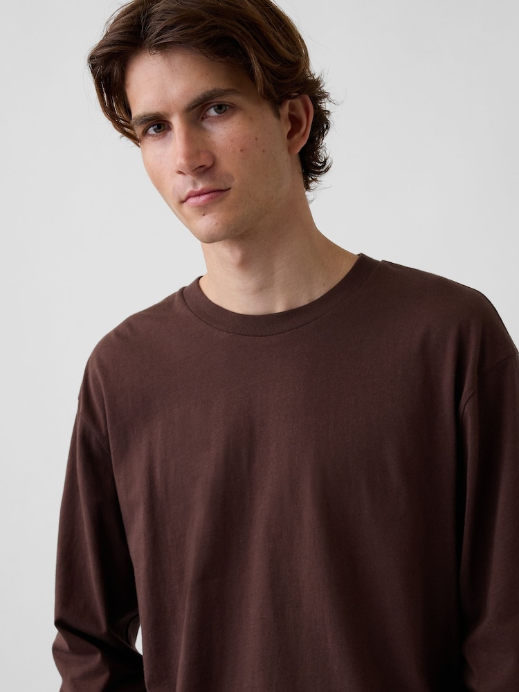 Gap Brown Long Sleeve T-Shirt - Image 4 of 4