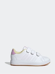 adidas Ivory White Kids Advantage Base 2.0 Trainers - Image 1 of 10