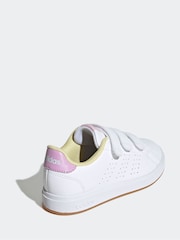 adidas Ivory White Kids Advantage Base 2.0 Trainers - Image 4 of 10
