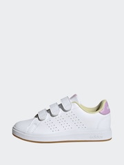 adidas Ivory White Kids Advantage Base 2.0 Trainers - Image 5 of 10