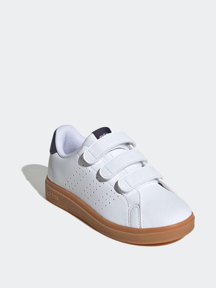 adidas White Kids Advantage Base 2.0 Trainers - Image 2 of 10