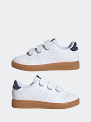 adidas White Kids Advantage Base 2.0 Trainers - Image 6 of 10