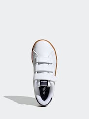 adidas White Kids Advantage Base 2.0 Trainers - Image 7 of 10