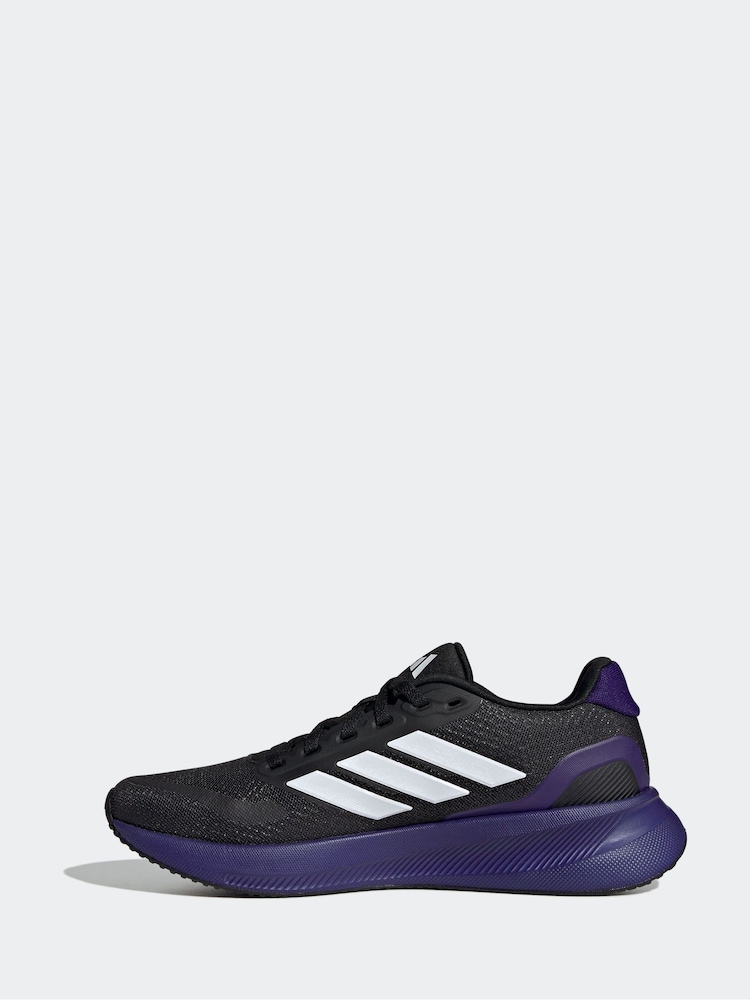 adidas Black Runfalcon 5 Trainers - Image 3 of 9