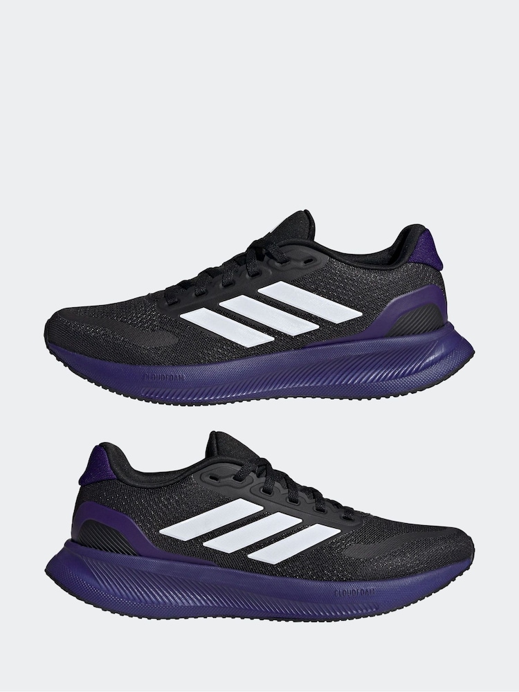 adidas Black Runfalcon 5 Trainers - Image 5 of 9