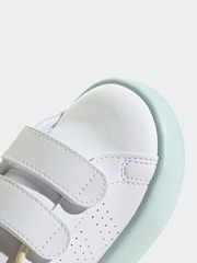adidas White Cream Kids Advantage Trainers - Image 9 of 10
