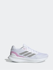 adidas White Runfalcon 5 Trainers - Image 1 of 9