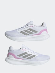 adidas White Runfalcon 5 Trainers - Image 3 of 9