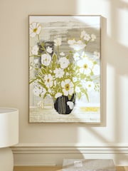 Black White Floral Still Life Framed Wall Art - Image 2 of 5