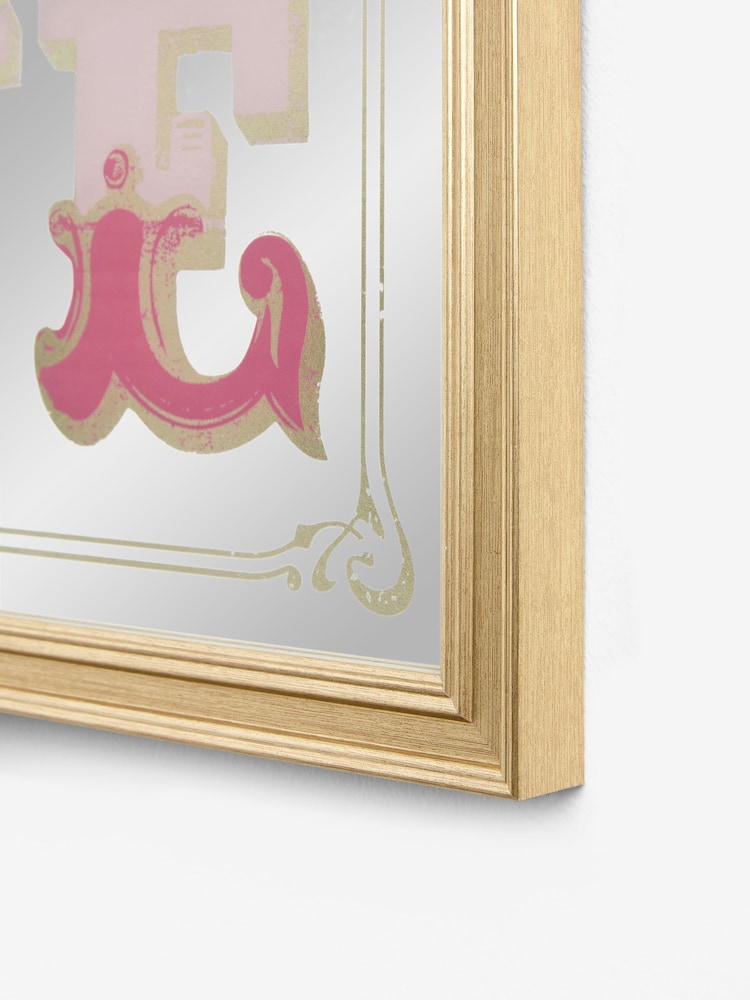 Pink Love Mirror Slogan Wall Art - Image 5 of 6 Pink Love Mirror Slogan Wall Art - Image 5 of 6