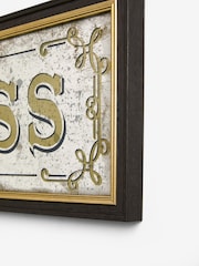 Gold First Glass Mirror Slogan Wall Art - Image 5 of 6