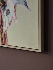 Pink Floral Abstract Canvas Framed Wall Art - Image 5 of 7