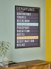 Black White Destination Board Slogan Framed Wall Art - Image 2 of 7