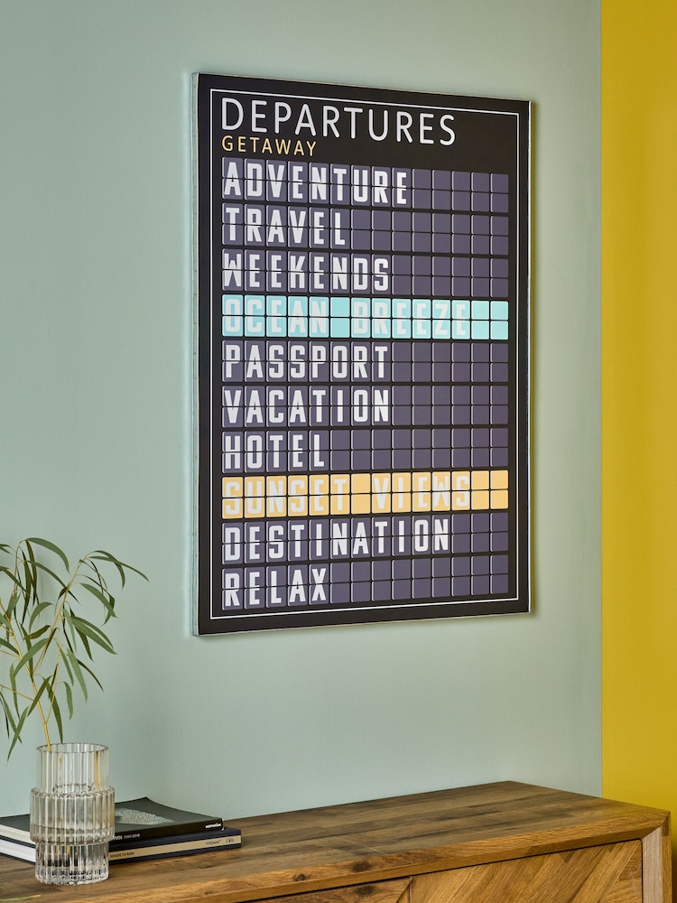 Black White Destination Board Slogan Framed Wall Art - Image 2 of 7