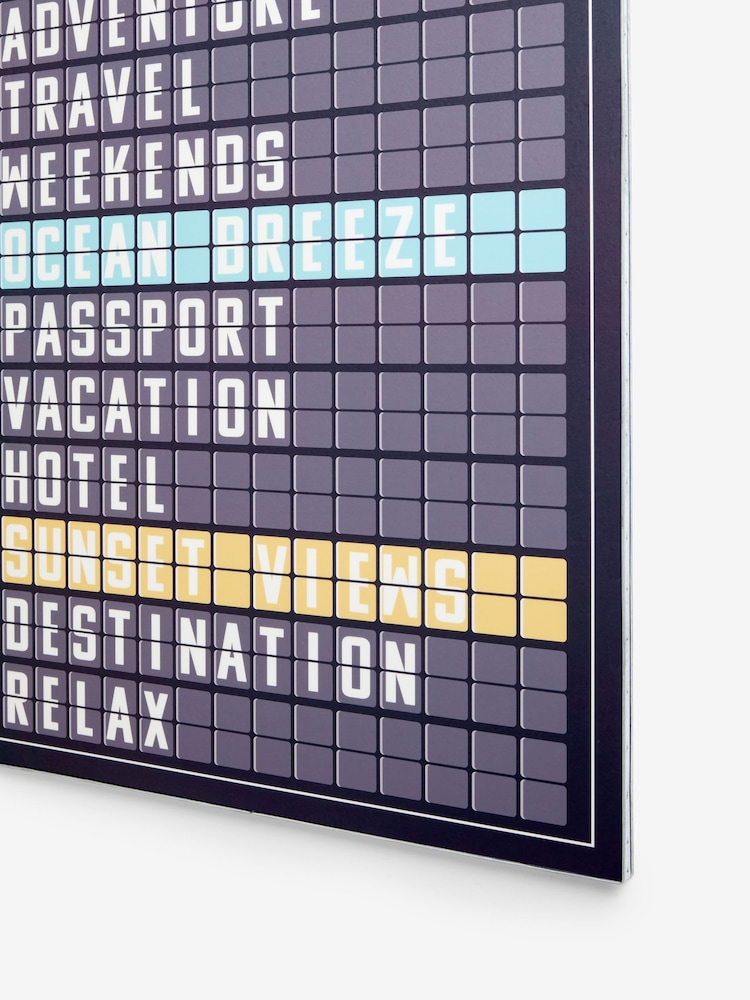 Black White Destination Board Slogan Framed Wall Art - Image 7 of 7