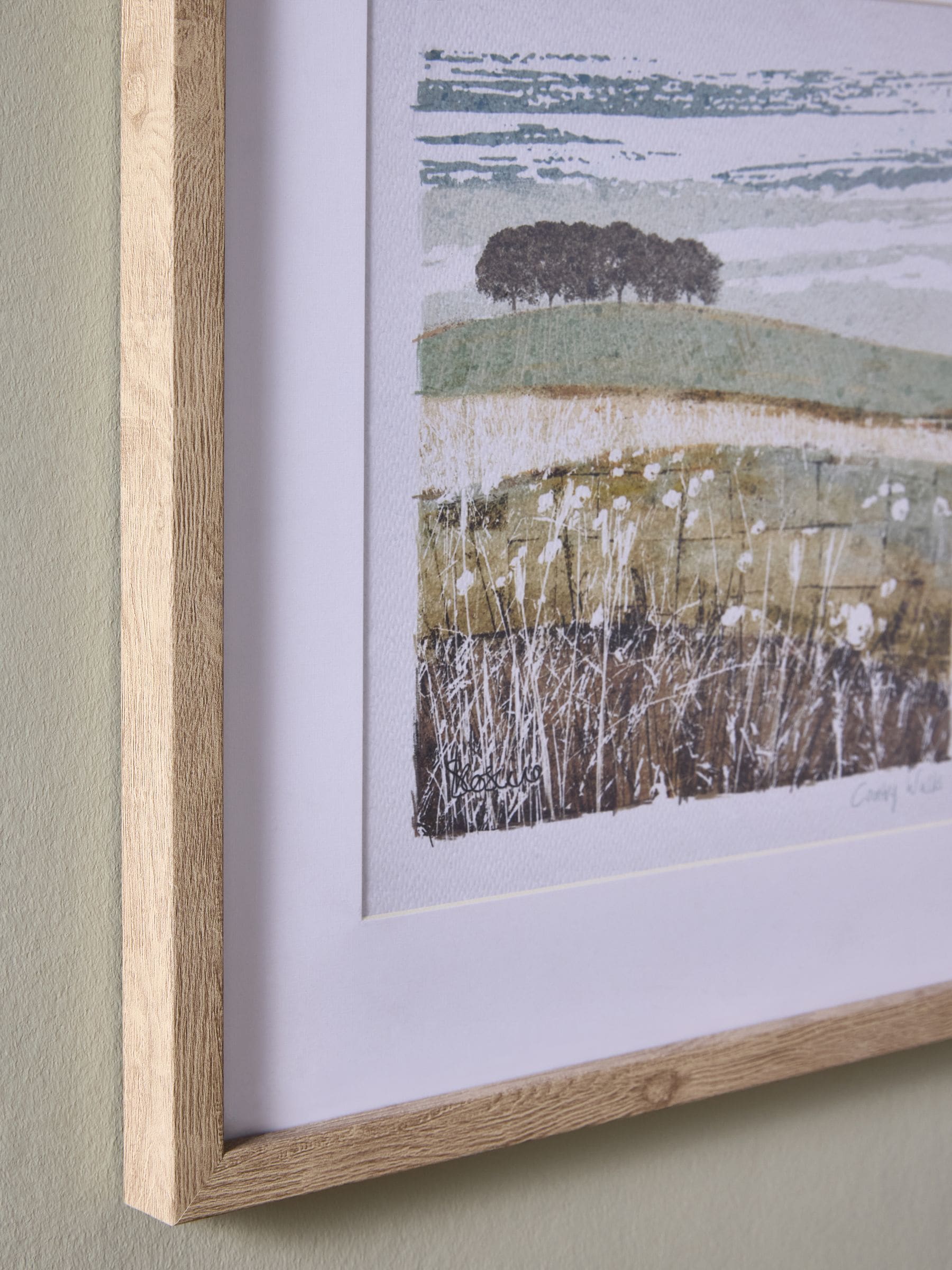 Buy Set of 2 Green Landscape Framed Print Wall Arts from the Next