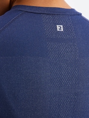 Decathlon Womens Blue Seamless Ski Base Layer Top - Image 4 of 4