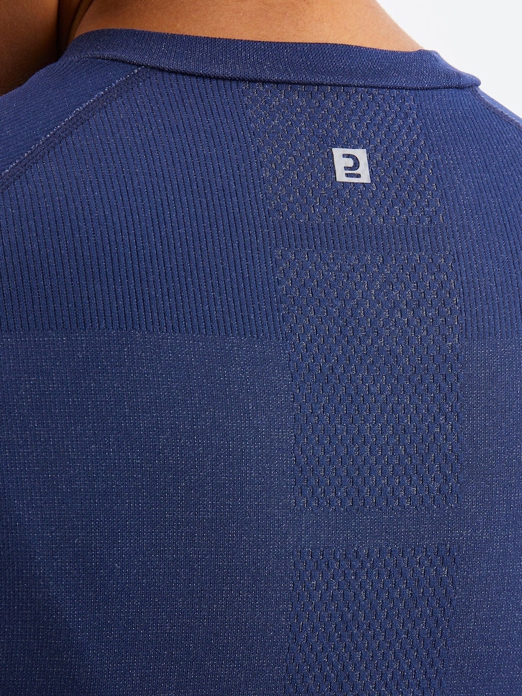 Decathlon Womens Blue Seamless Ski Base Layer Top - Image 4 of 4