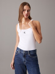 Calvin Klein White Rib Tank Top - Image 1 of 1