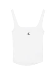 Calvin Klein White Rib Tank Top - Image 5 of 5