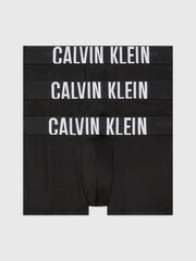 Calvin Klein Black Large Logo Band Trunk Boxers 3 Pack - Image 1 of 4