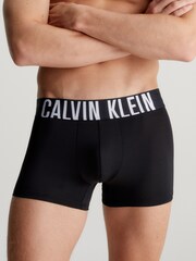 Calvin Klein Black Large Logo Band Trunk Boxers 3 Pack - Image 2 of 4
