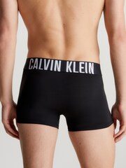 Calvin Klein Black Large Logo Band Trunk Boxers 3 Pack - Image 3 of 4