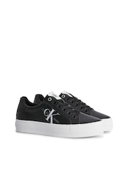 Calvin Klein Black Vulc Flatform Low Length Lace-Up Trainers - Image 2 of 6