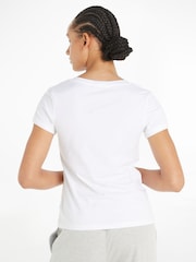 Camiseta elástica con cuello en V y 100% algodón bordado de Calvin Klein - Imagen 2 de 6
