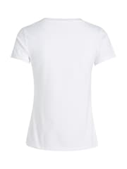Camiseta elástica con cuello en V y 100% algodón bordado de Calvin Klein - Imagen 5 de 6