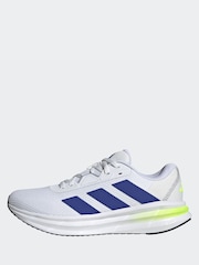 adidas White/Blue Galaxy 7 Running Trainers - Image 2 of 9