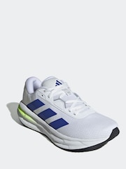 adidas White/Blue Galaxy 7 Running Trainers - Image 3 of 9