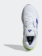 adidas White/Blue Galaxy 7 Running Trainers - Image 6 of 9