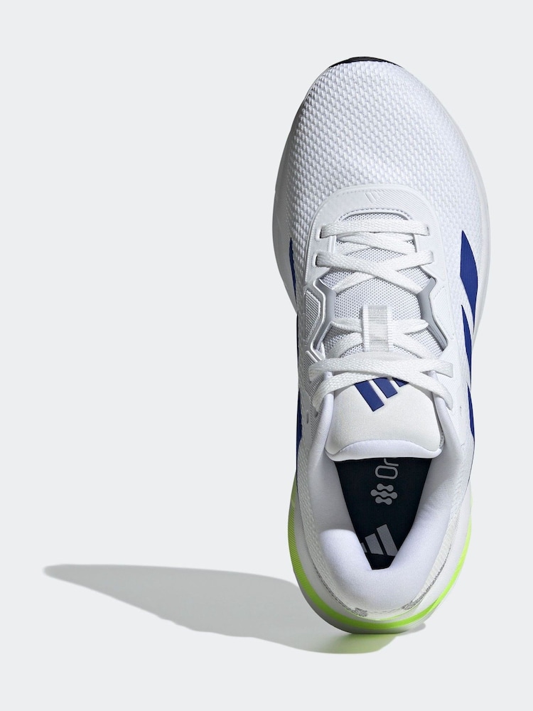 adidas White/Blue Galaxy 7 Running Trainers - Image 6 of 9
