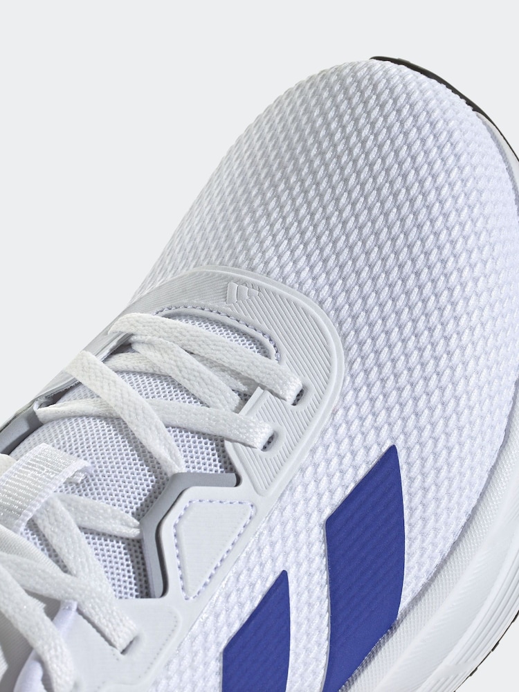 adidas White/Blue Galaxy 7 Running Trainers - Image 8 of 9